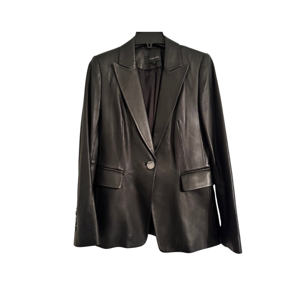 Kobi Halperin Jackets & Blazers - Kobi Halperin - Black 100% Genuine Leather Blazer - Size Small